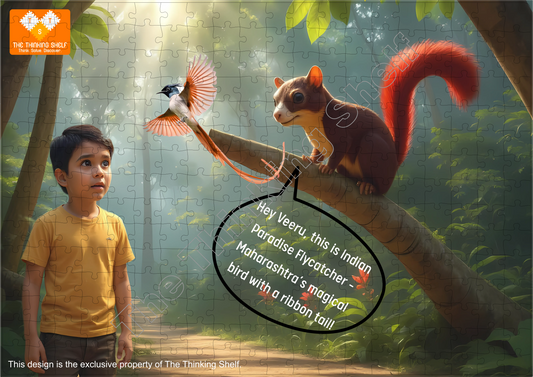 Veeru in the magical forest - Dudhraj (Indian Paradise Flycatcher)