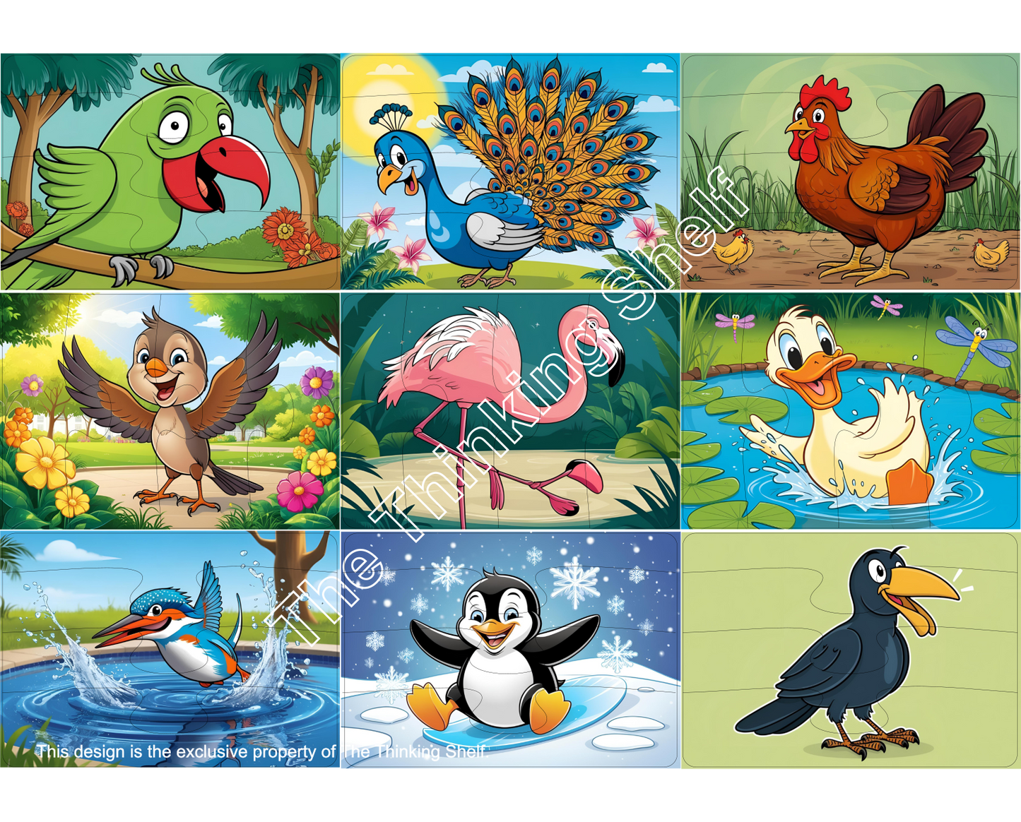 My First Puzzle Set – 2-Piece Starter Pack (Set of 9) - Birds