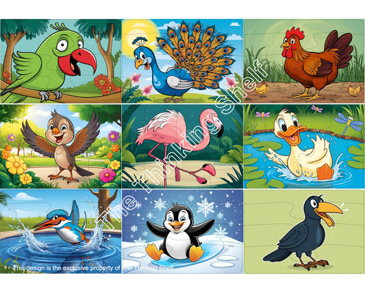 My First Puzzle Set – 2-Piece Starter Pack (Set of 9) - Birds