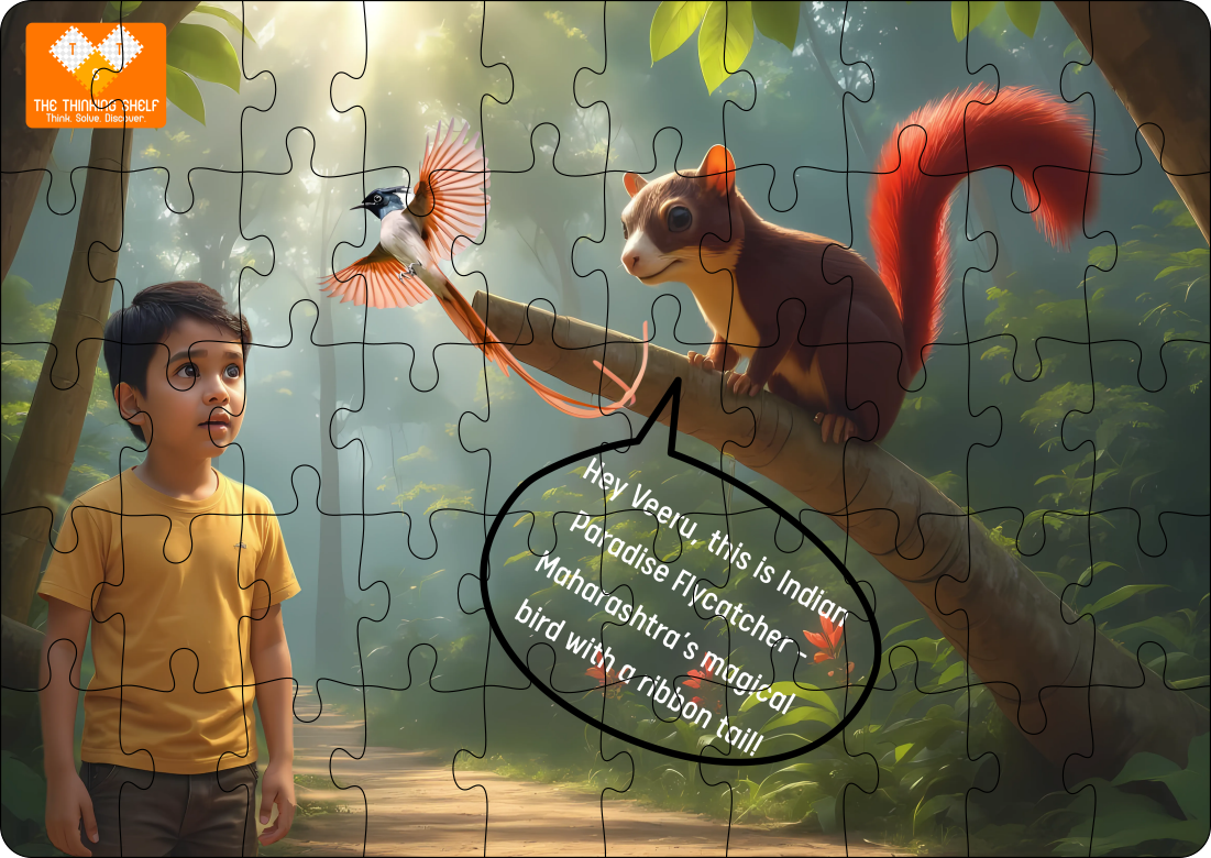 Veeru in the magical forest - Dudhraj (Indian Paradise Flycatcher)