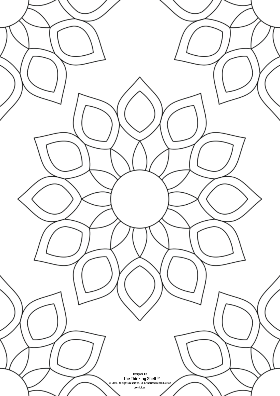 Petal Harmony Mandala – Wooden Jigsaw Puzzle (Solve & Paint)